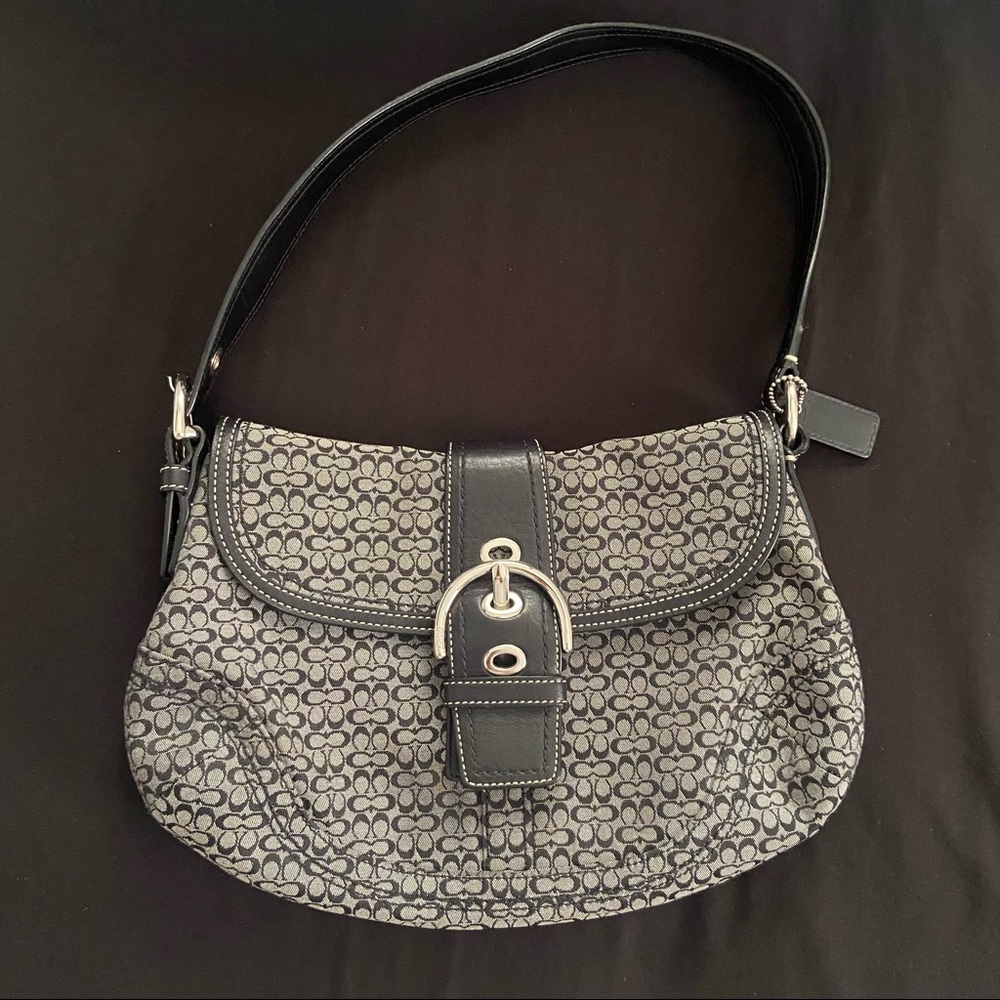 Vintage Coach Signature Monogram SoHo Buckle Bag